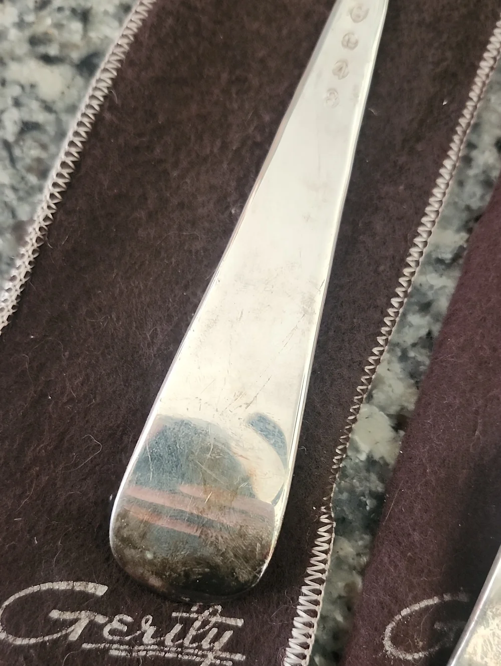 Silverplated Georgian Pattern Salad Fork & Serving Spoon From Gerity